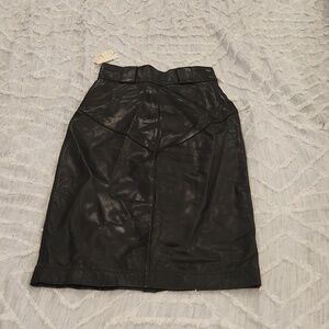 Black buttery soft Maia Golani leather midi skirt size S, new with tags!
